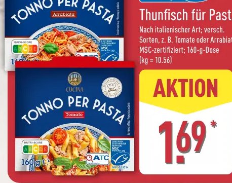 Thunfisch für Pasta