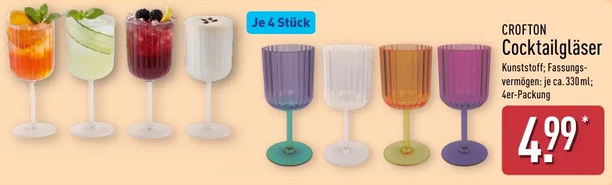 CROFTON Cocktailgläser