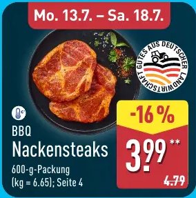 BBQ Nackensteaks