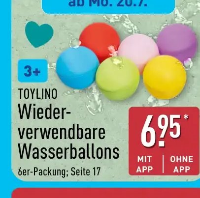 TOYLINO Wiederverwendbare Wasserballons