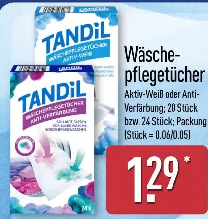 TANDIL Wäschepflegetücher