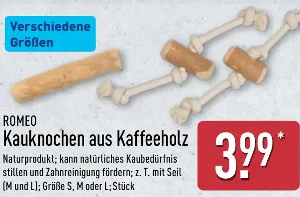 ROMEO Kauknochen aus Kaffeeholz