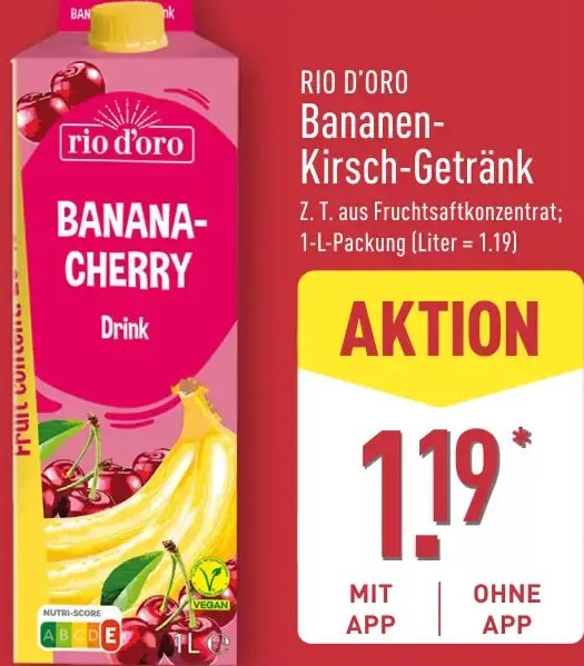 RIO D'ORO Bananen-Kirsch-Getränk