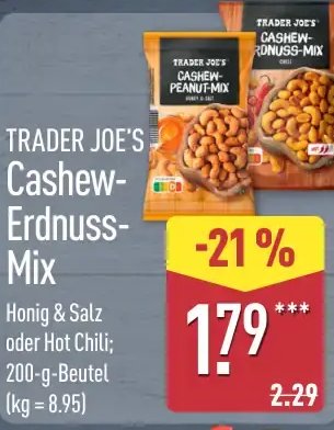 TRADER JOE'S Cashew-Erdnuss-Mix