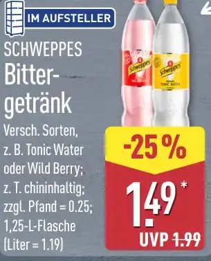 SCHWEPPES Bitter-getränk