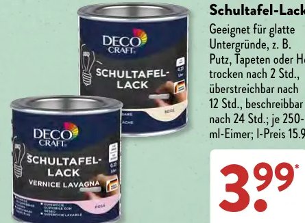 DECO CRAFT Schultafel-Lack