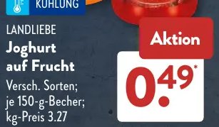 LANDLIEBE Joghurt auf Frucht