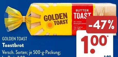 GOLDEN TOAST Toastbrot