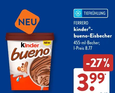 FERRERO kinder® - bueno-Eisbecher