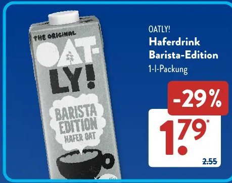 OATLY! Haferdrink Barista-Edition