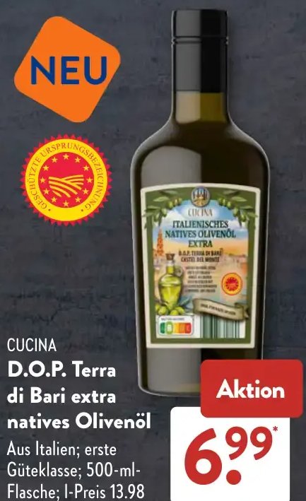 CUCINA D.O.P. Terra di Bari extra natives Olivenöl