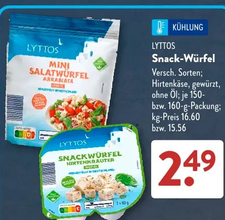 LYTTOS Snack-Würfel