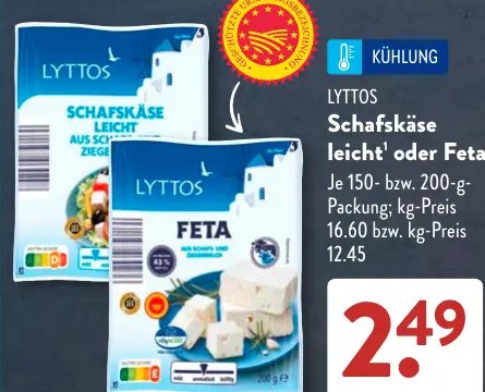 LYTTOS Schafskäse leicht' oder Feta