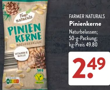 FARMER NATURALS Pinienkerne