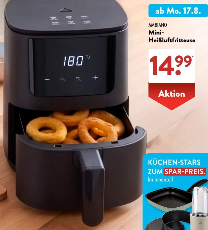 AMBIANO Mini-Heißluftfritteuse