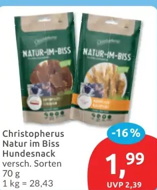 Christophorus Natur im Biss Hundesnack