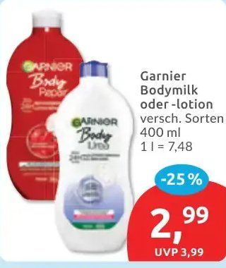 Garnier Bodymilk oder -lotion