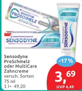 Sensodyne ProSchmelz oder MultiCare Zahncreme