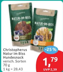 Christophorus Natur im Biss Hundesnack