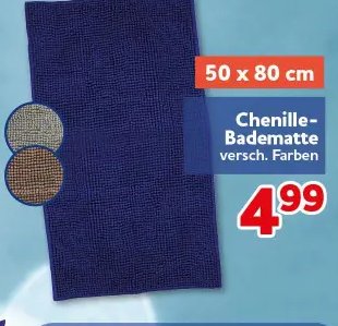 Chenille-Badematte