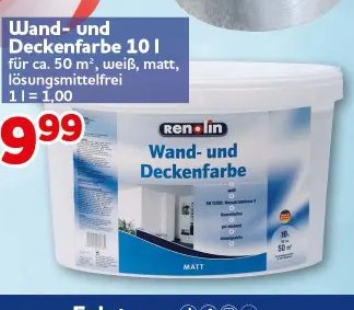 Wand- und Deckenfarbe