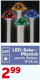 LED-Solar-Pilzstick