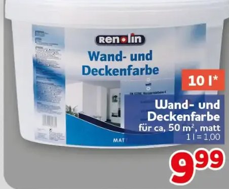 Wand- und Deckenfarbe