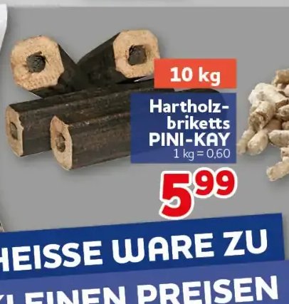 Hartholz-briketts