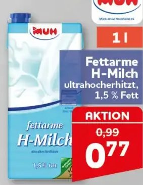 Fettarme H-Milch