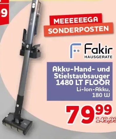 Akku-Hand- und Stielstaubsauger 1480 LT FLOOR