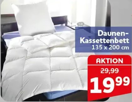 Daunen-Kassettenbett