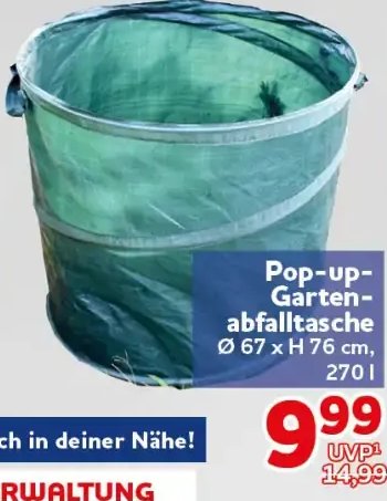 Pop-up-Garten-abfalltasche