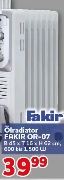 ÖLradiator FAKIR OR-07