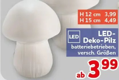 LED Deko-Pilz