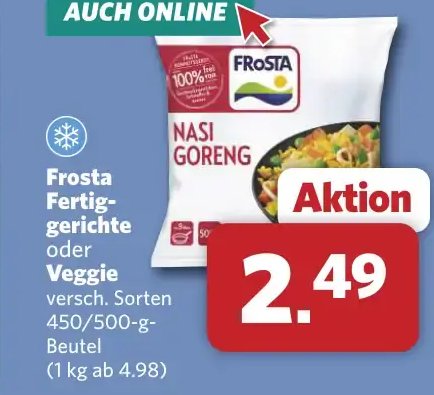 Frosta Fertiggerichte oder Veggie