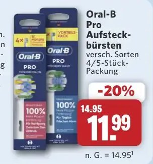 Oral-B Pro Aufsteck-bürsten