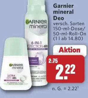 Garnier mineral Deo