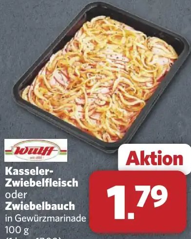 Kasseler-Zwiebelfleisch oder Zwiebelbauch
