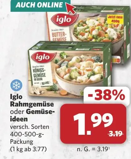 Iglo Rahmgemüse oder Gemüse-ideen