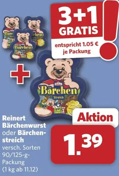 Reinert Bärchenwurst oder Bärchenstreich
