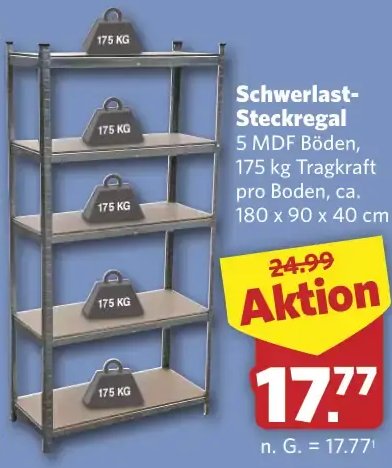 Schwerlast-Steckregal