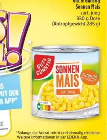 Gut & Günstig Sonnen Mais