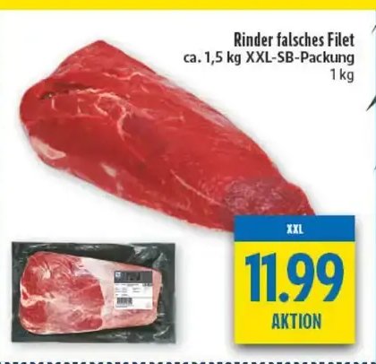 Rinder falsches Filet