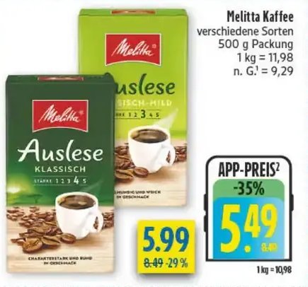 Melitta Kaffee Auslese