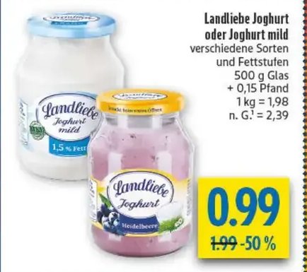 Landliebe Joghurt oder Joghurt mild