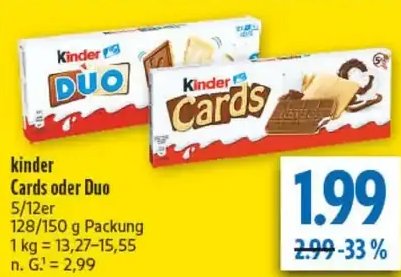 kinder Cards oder Duo