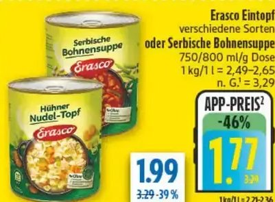 Erasco Eintopf oder Serbische Bohnensuppe