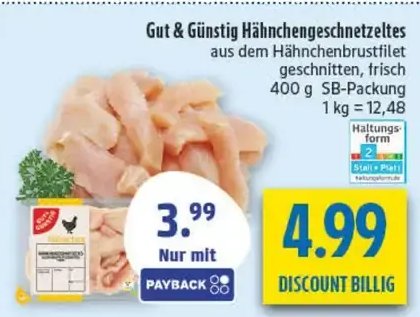 Gut & Günstig Hähnchengeschnetzeltes