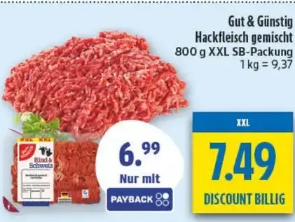 Gut & Günstig Hackfleisch gemischt