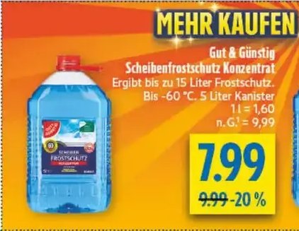 Scheibenfrostschutz Konzentrat